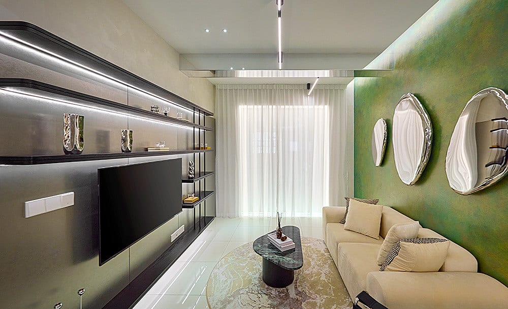 M Aurora Type A show unit living room, 556 sqft, Old Klang Road