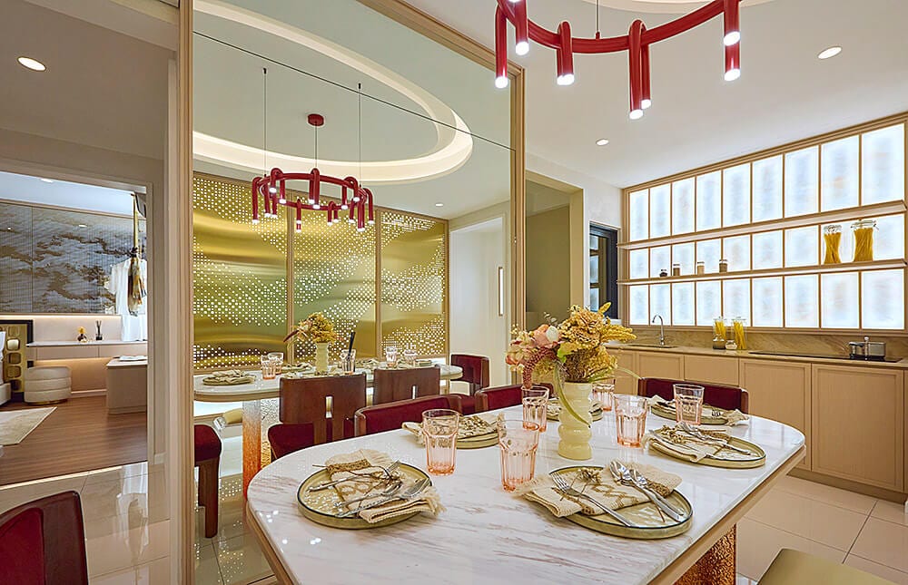 M Aurora Type B show unit dining room, 737 sqft, Old Klang Road