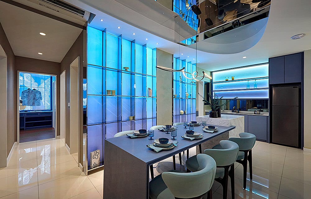 M Aurora Type E show unit dining room, 1019 sqft, Old Klang Road